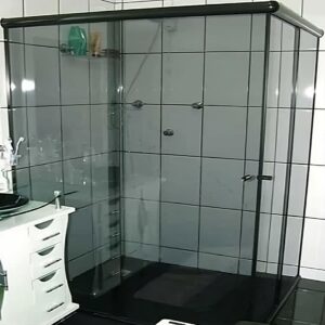 Box de Canto Fumê 90x90cm