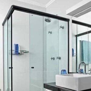 Box para banheiro de canto vidro incolor